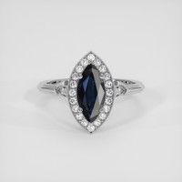 1.69 Ct. Blue Sapphire Ring, Platinum 950 1