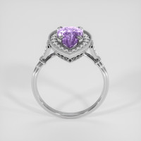2.25 Ct. Pinkish Purple Sapphire Ring, Platinum 950 3