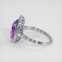 2.25 Ct. Pinkish Purple Sapphire Ring, Platinum 950 4
