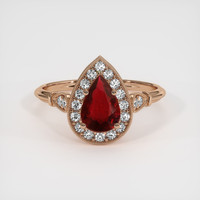 1.01 Ct. Ruby Ring, 14K Rose Gold 1