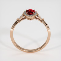 0.48 Ct. Ruby Ring, 14K Rose Gold 3