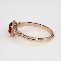 0.48 Ct. Ruby Ring, 14K Rose Gold 4