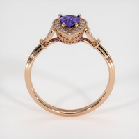 0.55 Ct. Purple Sapphire Ring, 14K Rose Gold 3