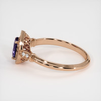0.55 Ct. Purple Sapphire Ring, 14K Rose Gold 4