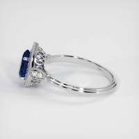 0.75 Ct. Blue Sapphire Ring, 10K White Gold 4