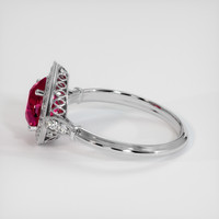 2.01 Ct. Ruby Ring, 14K White Gold 4