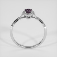 0.58 Ct. Purple Sapphire Ring, 14K White Gold 3