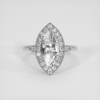 2.06 Ct. White Sapphire Ring, 14K White Gold 1
