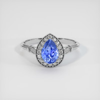 1.81 Ct. Blue Sapphire Ring, 18K White Gold 1