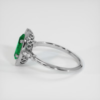 0.90 Ct. Emerald Ring, 18K White Gold 4
