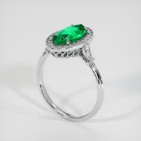 2.04 Ct. Emerald Ring, 18K White Gold 2