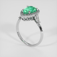 1.90 Ct. Emerald Ring, 18K White Gold 2
