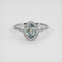 1.59 Ct. Alexandrite Ring, 18K White Gold 1