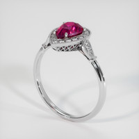 1.74 Ct. Ruby Ring, 18K White Gold 2