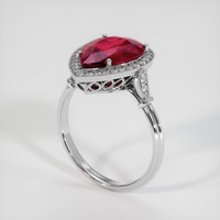 6.78 Ct. Ruby Ring, 18K White Gold 2