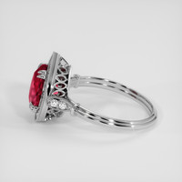 2.93 Ct. Ruby Ring, 18K White Gold 4