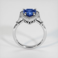 2.04 Ct. Blue Sapphire Ring, 18K White Gold 3