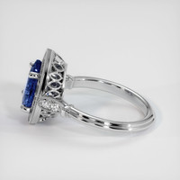 2.04 Ct. Blue Sapphire Ring, 18K White Gold 4