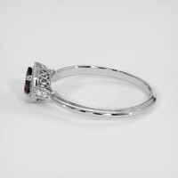 0.58 Ct. Purple Sapphire Ring, 18K White Gold 4