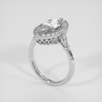 2.06 Ct. White Sapphire Ring, 18K White Gold 2