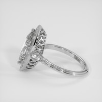 2.06 Ct. White Sapphire Ring, 18K White Gold 4