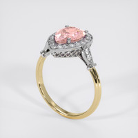2.03 Ct. Padparadscha Sapphire Ring, 14K White & Yellow 2