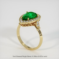 2.57 Ct. Emerald Ring, 18K Yellow Gold 2