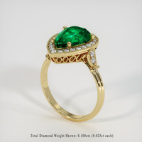 2.85 Ct. Emerald Ring, 18K Yellow Gold 2