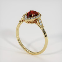 1.04 Ct. Ruby Ring, 18K Yellow Gold 2
