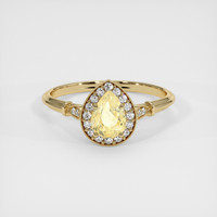 1.56 Ct. Yellow Sapphire Ring, 18K Yellow Gold 1