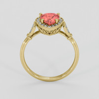 1.05 Ct. Padparadscha Sapphire Ring, 18K Yellow Gold 3