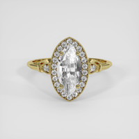 2.06 Ct. White Sapphire Ring, 18K Yellow Gold 1