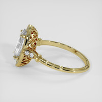 2.06 Ct. White Sapphire Ring, 18K Yellow Gold 4