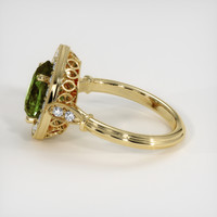 3.01 Ct. Green Sapphire Ring, 18K Yellow Gold 4