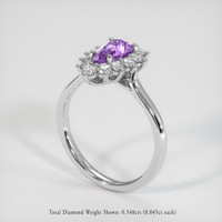 1.09 Ct. Sapphire Ring, Platinum 950 2