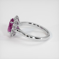 1.70 Ct. Purplish Pink Sapphire Ring, Platinum 950 4