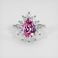 2.37 Ct. Pink Malaya Garnet Ring, Silver 1