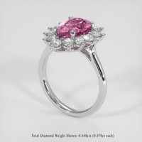 2.37 Ct. Pink Malaya Garnet Ring, Silver 2