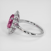 2.37 Ct. Pink Malaya Garnet Ring, Silver 4