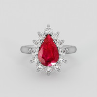 3.07 Ct. Ruby Ring, 10K White Gold 1