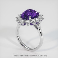 5.53 Ct. Gemstone Ring, 14K White Gold 2