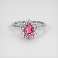 1.08 Ct. Sapphire Ring, 14K White Gold 1