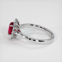 1.32 Ct. Ruby Ring, 14K White Gold 4