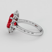 3.07 Ct. Ruby Ring, 14K White Gold 4
