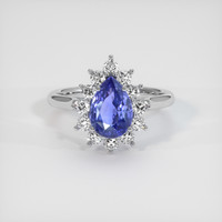 2.78 Ct. Sapphire Ring, 14K White Gold 1