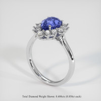 2.78 Ct. Sapphire Ring, 14K White Gold 2
