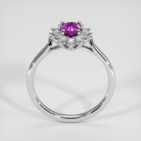 0.72 Ct. Pinkish Purple Sapphire Ring, 14K White Gold 3