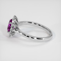 0.72 Ct. Pinkish Purple Sapphire Ring, 14K White Gold 4