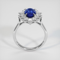 2.02 Ct. Blue Sapphire Ring, 18K White Gold 3