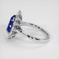 2.02 Ct. Blue Sapphire Ring, 18K White Gold 4